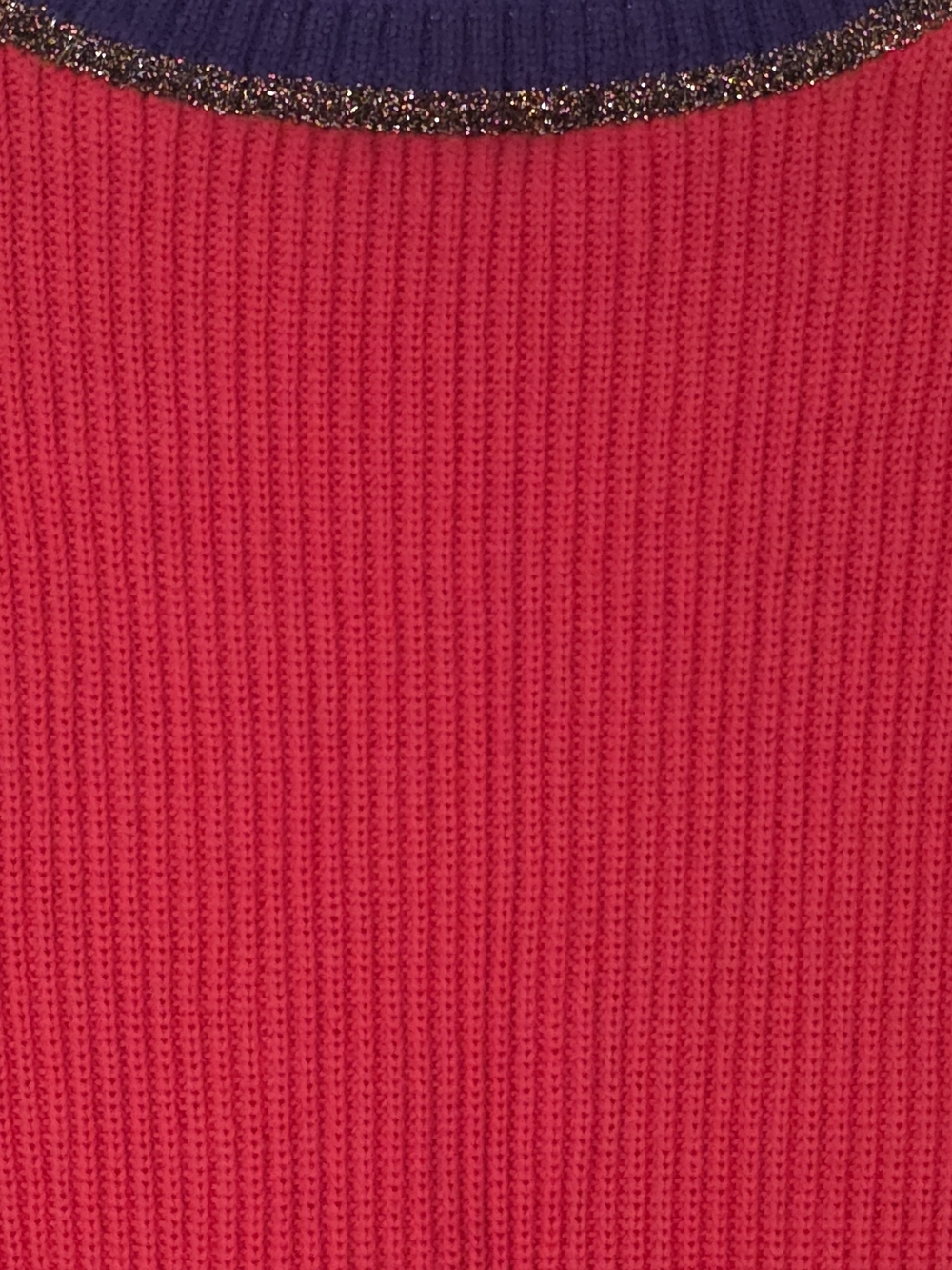 RED Valentino Red Leaf Jacquard Knit Sweater Retro Purple Trim S - Picture 13 of 13